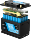 Berger Titanium Rangierhilfe halbautomatisch Anthrazit + LiFePO4 Lithium Batterie Eco 100 Ah 12 V im Set