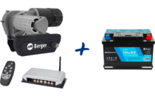 001025 - Berger Titanium 2.0 Rangierhilfe halbautomatisch Anthrazit + LiFePO4 Lithium Batterie Eco 100 Ah 12 V im Set