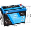 Petite image du produit Berger Titanium Rangierhilfe halbautomatisch Anthrazit + LiFePO4 Lithium Batterie Pro 200 Ah 12 V mit Bluetooth & Heizung im Set 1