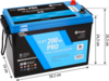 Berger Titanium Rangierhilfe halbautomatisch Anthrazit + LiFePO4 Lithium Batterie Pro 200 Ah 12 V mit Bluetooth & Heizung im Set
