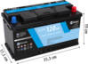 Berger LiFePO4 Lithium Batterie 120 Ah 12 V mit Bluetooth + Berger SX PRO MPPT-Solarladeregler 20 A + PX150 starres Solarpanel 150 W im Set