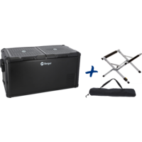 Berger MCX 75 Kompressor K&uuml;hlbox Dual Zone 12V 24V 230V 75 Liter + Berger K&uuml;hlboxst&auml;nder im Set