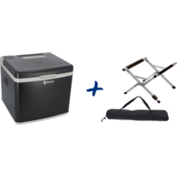 Nevera port&aacute;til h&iacute;brida Berger K2 de 12 V y 230 V, 42 litros, con soporte para nevera port&aacute;til Berger incluido en el conjunto