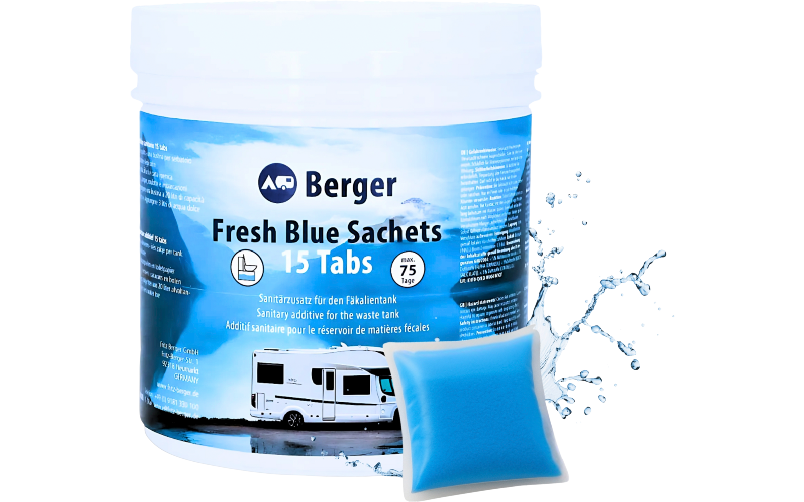 Produktbild Berger 2+1 Sanit&auml;r Set inkl. Fresh Blue Sachets + WC Soft Toilettenpapier 1