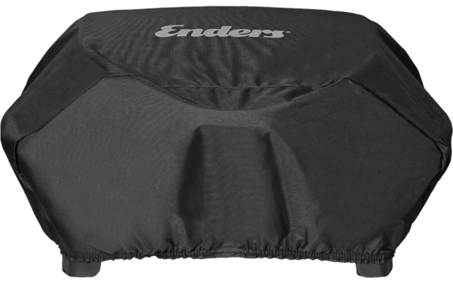 Black cover with white 'Enders' lettering on top, textile surface, rounded-rectangle shape, visible seams and straps at the lower corners