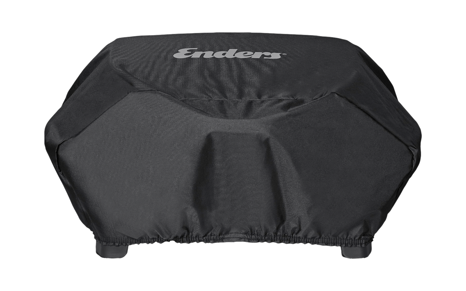 Black cover with white 'Enders' lettering on top, textile surface, rounded-rectangle shape, visible seams and straps at the lower corners