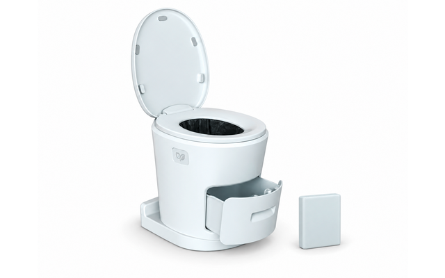 Produktbild Freucamp Trockentoilette inkl. Akku mit automatischer Beutelversiegelung akkubetrieben / 12 V  1