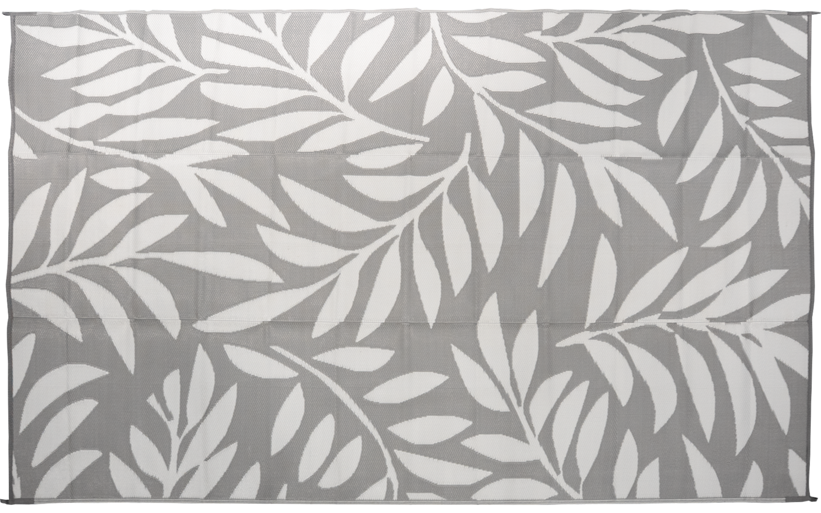 Rechteckiges, flaches Objekt mit hellgrauem Hintergrund und weißen, überlappenden Blattformen in einem organischen Muster