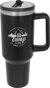 Camplife CampSteel Trinkflasche mit Strohhalm 1,2 l Smoke