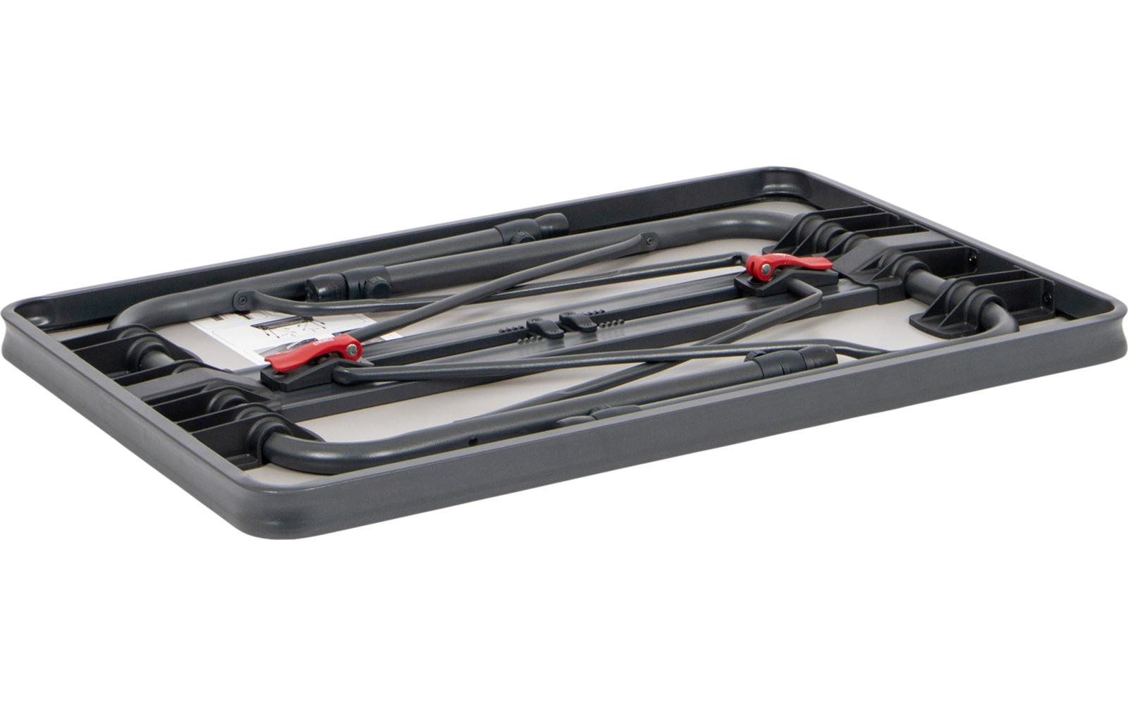 Werkzeugkasten mit Schraubendrehern und Bits in einer grauen Plastikbox