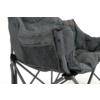 Klappstuhl aus Stoff mit Getränkehalter und Seitentaschen, grau