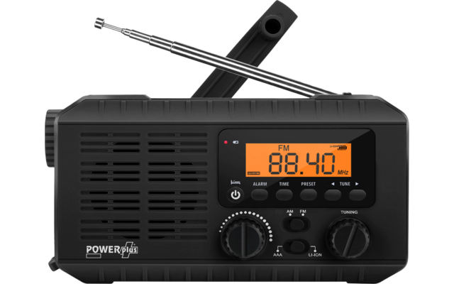 PowerPlus Ox Radio à manivelle avec solaire / powerbank / USB et lampe