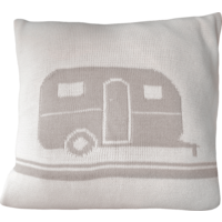 Primera Travel kampeerkussensloop 50 x 50 cm grijs/beige caravan