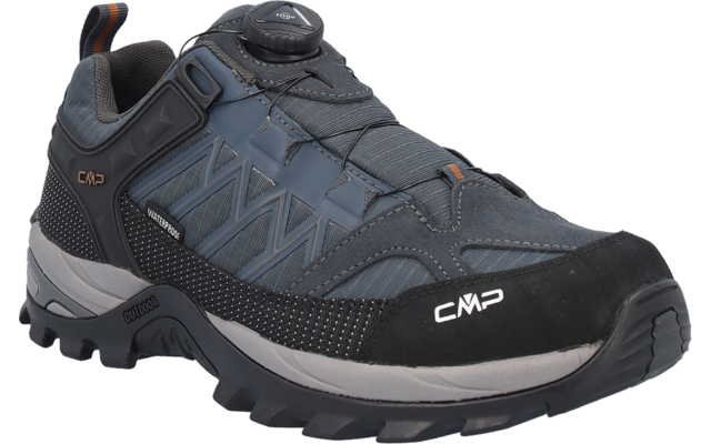 Grau-blauer Halbschuh mit Drehverschluss, Profilsohle und sichtbarem CMP-Logo