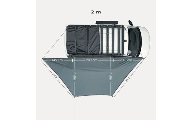 Product afbeelding Horizon zonnescherm Horntools 180 graden zelfdragend 1