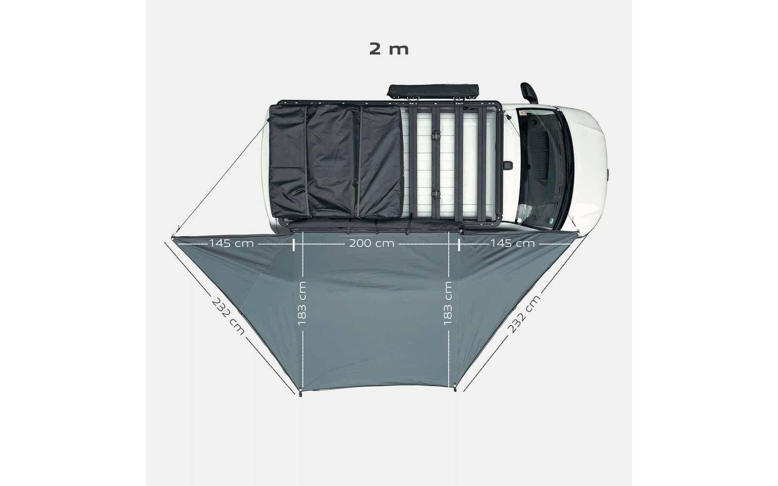 Product afbeelding Horizon zonnescherm Horntools 180 graden zelfdragend 1