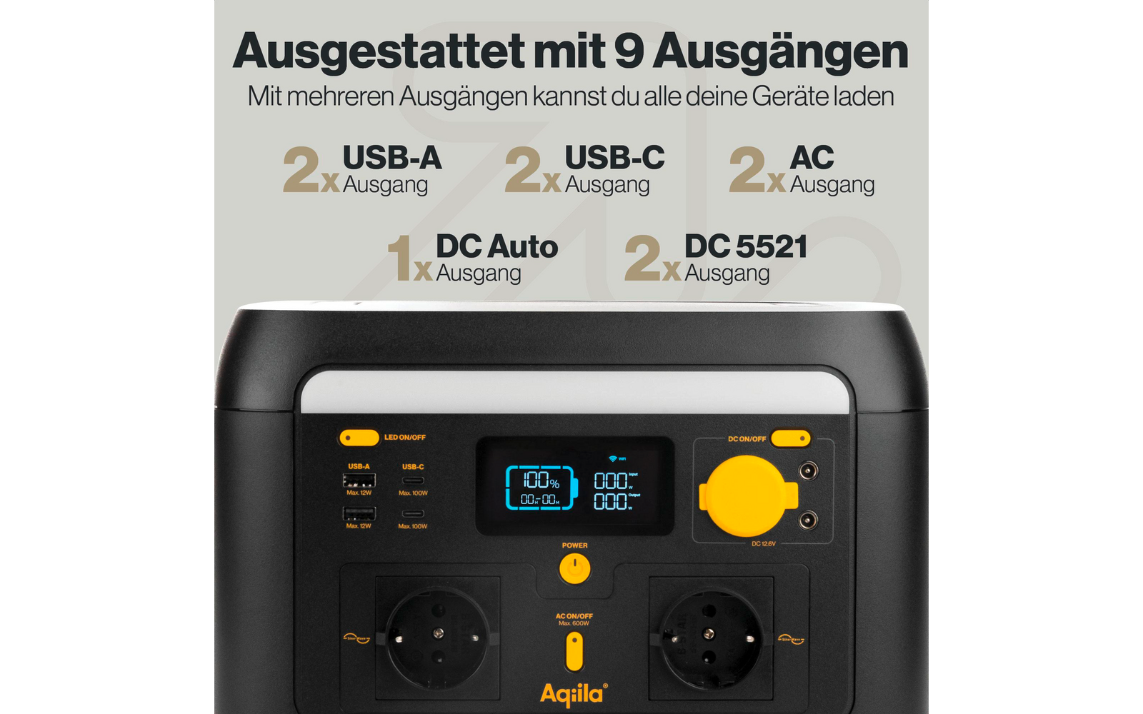 Produktbild Aqiila Powerbird S600V2 Powerstation 600 W 512 Wh 1