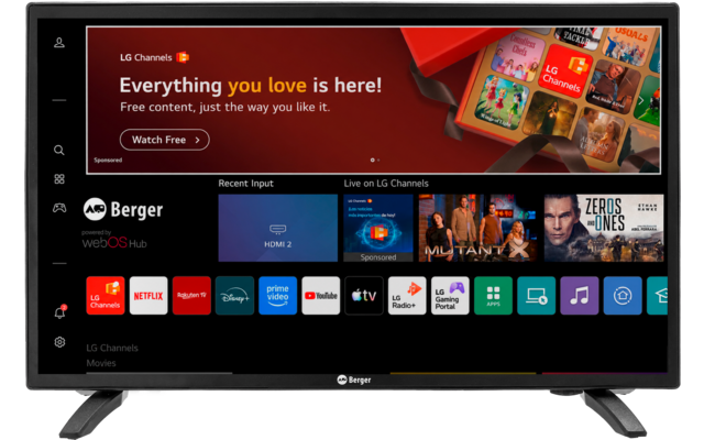 Produktbild Berger Classiq Smart LED Fernseher mit Triple-Tuner und 12 / 230 V 1