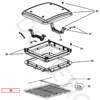 Kleine productafbeelding Dometic binnenframe, geschikt voor Mini-Heki-dakluik 400 x 400 mm, onderdeelnummer 4460004067 1