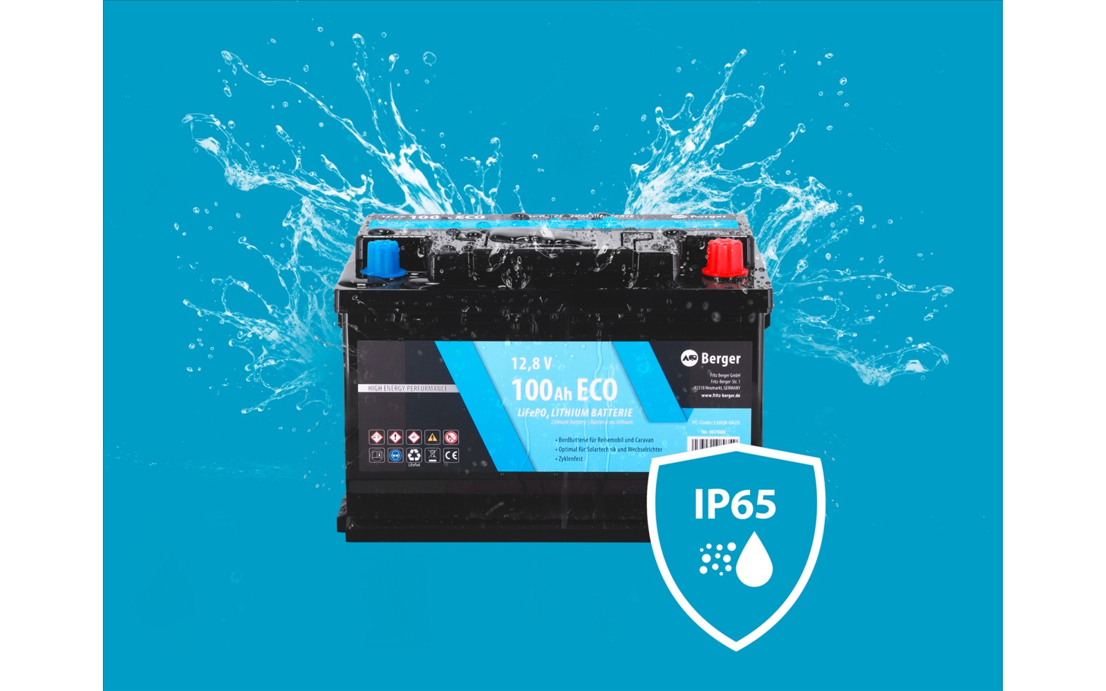 Product afbeelding Berger LiFePO4 Lithium accu 100 Ah Eco 1