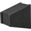 Dunkelgrauer, rechteckiger Block mit strukturierter Oberfläche, abgeschrägter Vorderkante und zwei schmalen Längsrillen an einer Seite