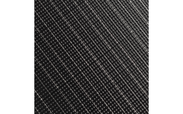 Gros plan d'un motif en losanges diagonaux formé de lignes fines et brillantes qui se croisent en noir et gris
