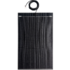 Panneau rectangulaire noir à motif quadrillé fin et bordure argentée, câble noir en haut avec deux connecteurs