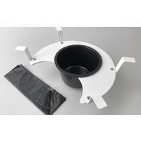 Flexaport Trenntoiletten-Einsatz Set passend für Dometic CT4000 weiß PVC mit 50 Tüten geruchsdicht inkl. Folienschweißgerät 15 cm
