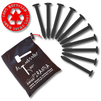 SwissPiranha BF90 Zelthering schwarz 9,7 cm 10er Set im Beutel