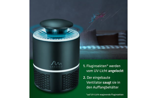 Draufsicht auf einen runden Luftreiniger auf einem Holztisch in einem Wohnzimmer