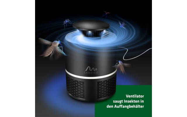Ventilator zeigt Luftstrom in den Raum und aus dem Raum