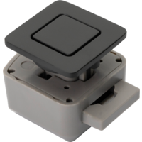 Confurn R-EVOLUTION Syst&egrave;me de fermeture Push Lock carr&eacute; noir