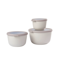Mepal Cirqula Multischüsselset rund 3 teilig 500 / 1000 / 2000 ml nordic white 