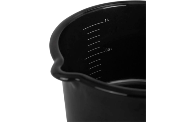 Petromax Emaille Stieltopf 1 Liter schwarz 