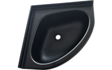 102625 - Comet Eckwaschbecken Mini Kunststoff Kantenlänge 345 mm mattschwarz 