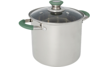 193381 103449 - Bo-Camp Flair Plus steelpan roestvrij staal met glazen deksel