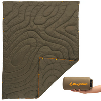 KingCamp Contour Deken met drukknopen 175 x 135 cm Olijfgroen