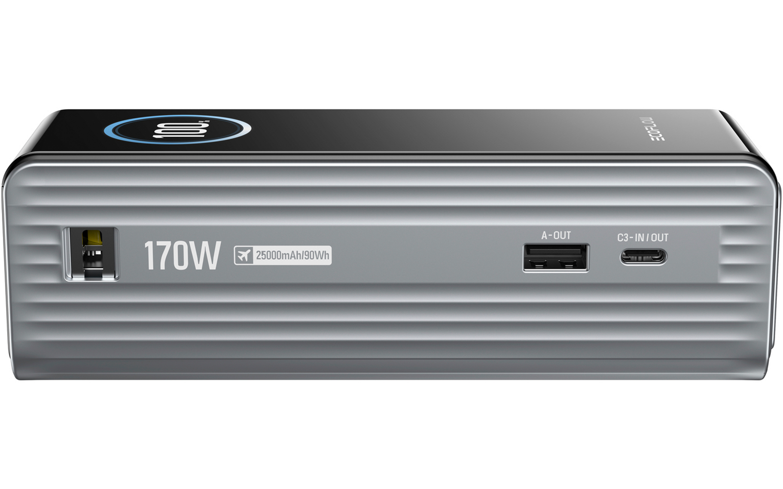 Silbernes externes DVD-Laufwerk mit USB-Anschluss