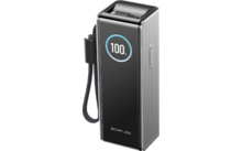 EcoFlow Rapid USB-C Powerbank 25 000 mAh / 170 W mit 2 integrierten 100 W Kabeln silber