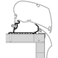 Adaptateur pour auvent Thule Omnistor 9200/6300 pour caravane Hobby 2009-2013