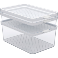 Rotho Cauma K&uuml;hlschrankorganizer Set 3 teilig 1,3 Liter / 2,6 Liter / 4,65 Liter