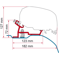 Kit Fiat Ducato - Citroen Jumper - Peugeot Boxer (High Roof Super Long) (à partir de 06/2006) F65/F80 Fiamma