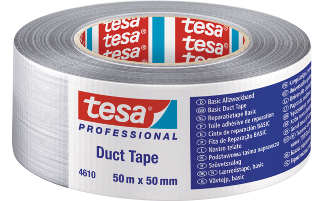 Tesa Duct Tape Stone Tape Basic Allround plakband 50 mm x 50 m zilver