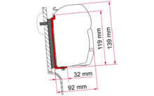 Fiamma brackets for F45 awning wall-mounting