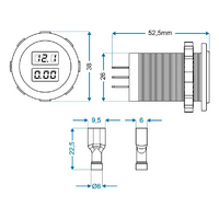 Voltm&egrave;tre et amp&egrave;rem&egrave;tre 6-30 volts et 0-10 amp&egrave;res Pro Plus