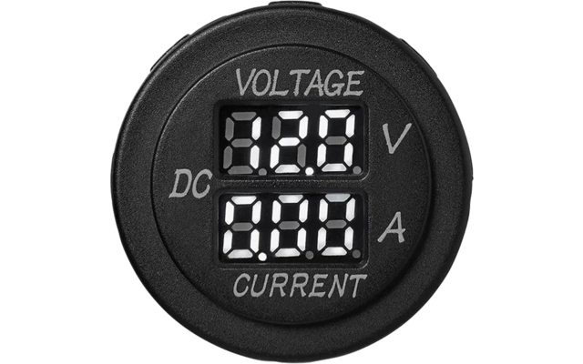Pro plus volt- en ampèremeter 6-30 volt en 0-10 ampère
