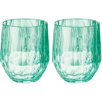 Koziol Superglass CLUB Nr. 23 Set van 2 200 ml transparent jade