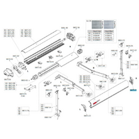 Fiamma closure front panel right for awning F80L 450-600 - color Polar White Fiamma spare part number 98673-271
