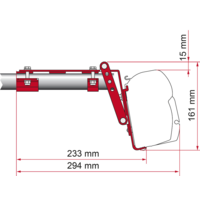 Fiamma Kit Roof Rail F45 / F70 Luifelsteun
