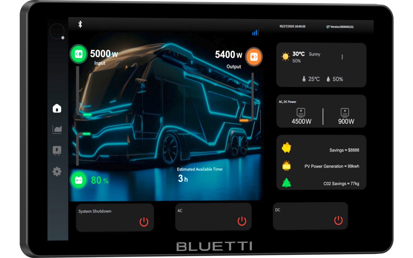 Product afbeelding Bluetti RV5 Power Hub-energiesysteem met een Power Hub van 5.000 W en een accu van 5.120 Wh 1